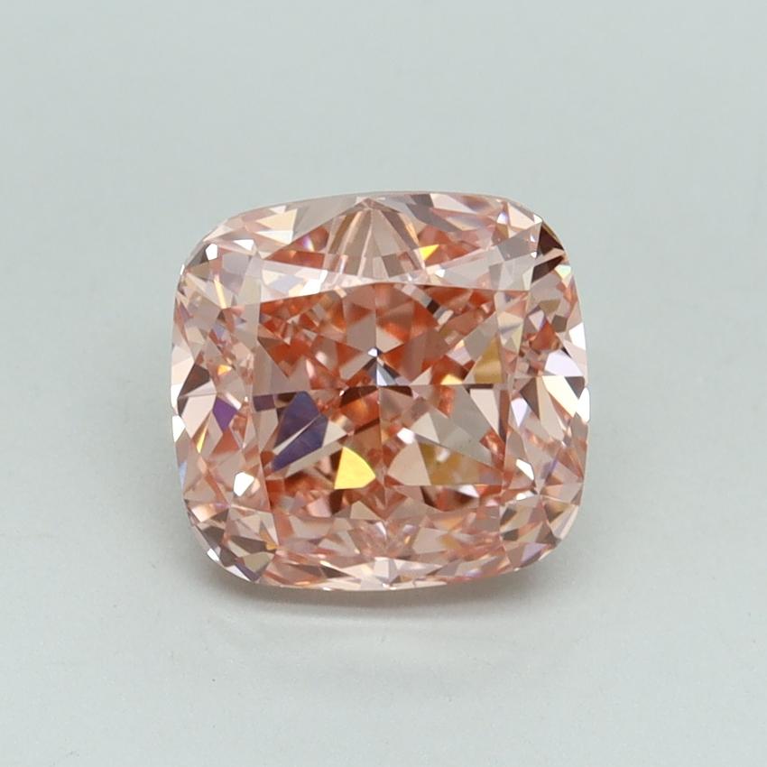2.39 Ct. Fancy Vivid Pink Cushion Lab Grown Diamond