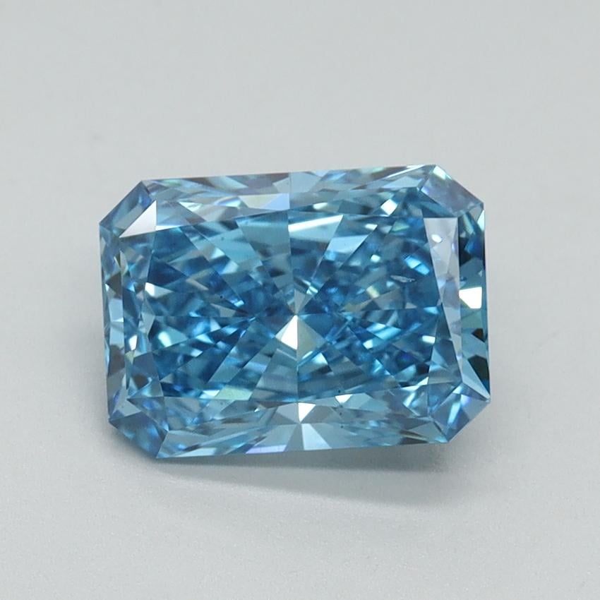 1.81 Ct. Fancy Vivid Blue Radiant Lab Grown Diamond