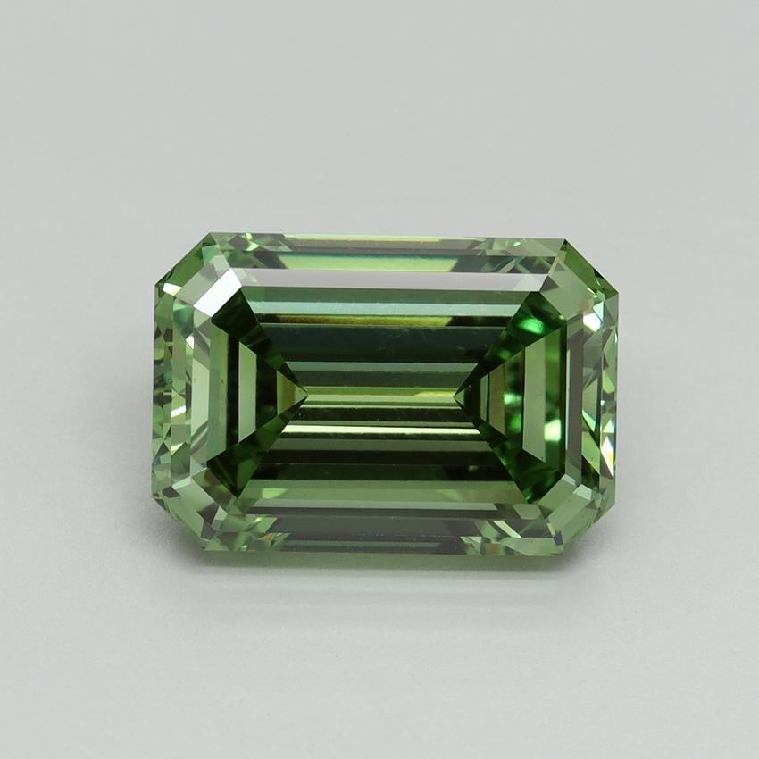 5.03 Ct. Fancy Vivid Green Emerald Lab Grown Diamond