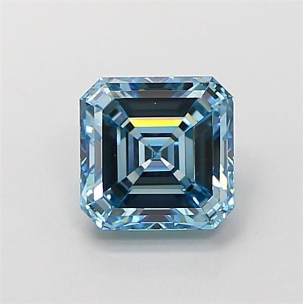 1.08 Ct. Fancy Intense  Blue Asscher Lab Grown Diamond