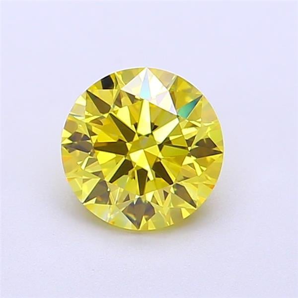 1.01 Ct. Fancy Vivid  Yellow Round Lab Grown Diamond