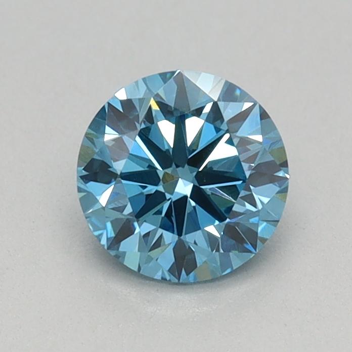 0.47 Ct. Fancy Vivid Blue Round Lab Grown Diamond
