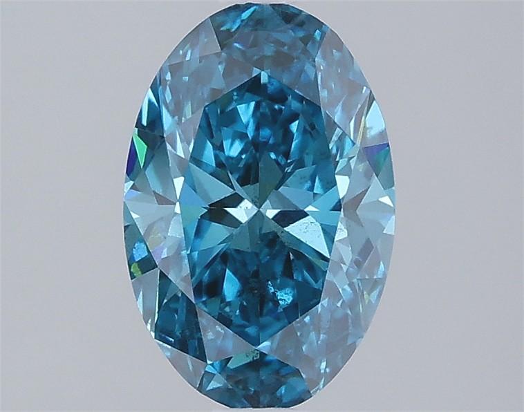 1.49 Ct. Fancy Vivid Blue Oval Lab Grown Diamond