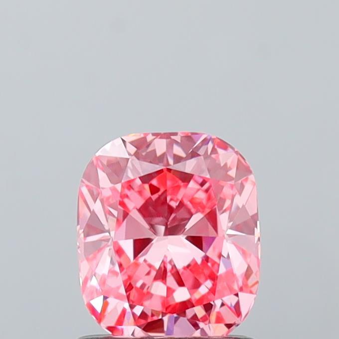 1.31 Ct. Fancy Vivid  Pink Cushion Lab Grown Diamond