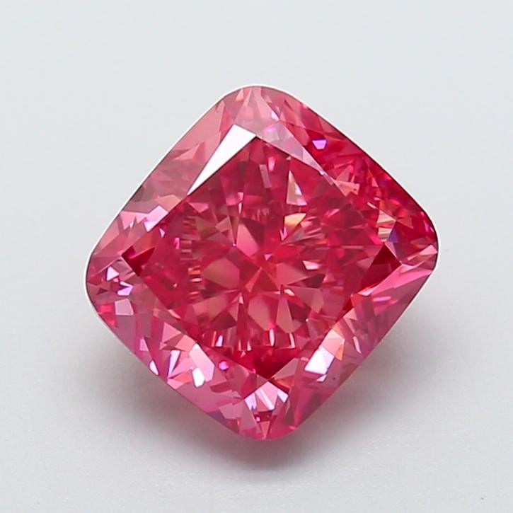 3.29 Ct. Fancy Pink Cushion Lab Grown Diamond