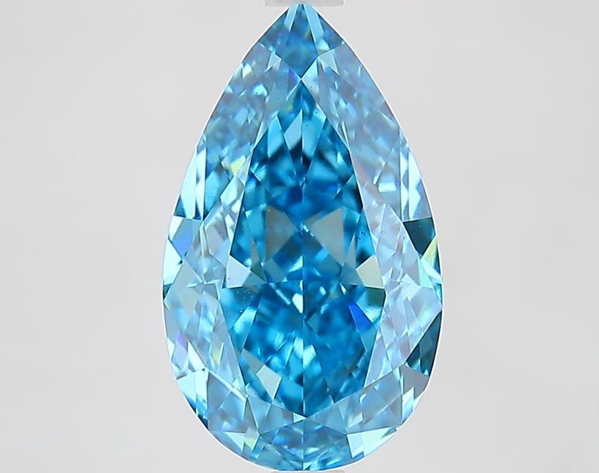 4.03 Ct. Fancy Vivid Blue Pear Lab Grown Diamond