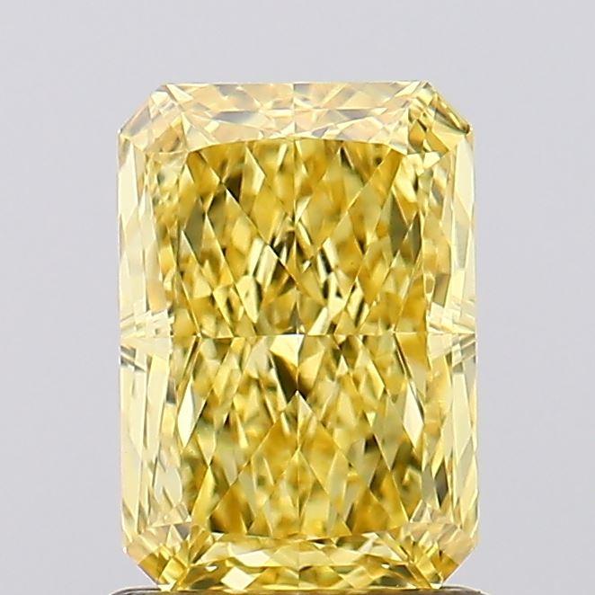 1.29 Ct. Fancy Vivid Yellow Radiant Lab Grown Diamond