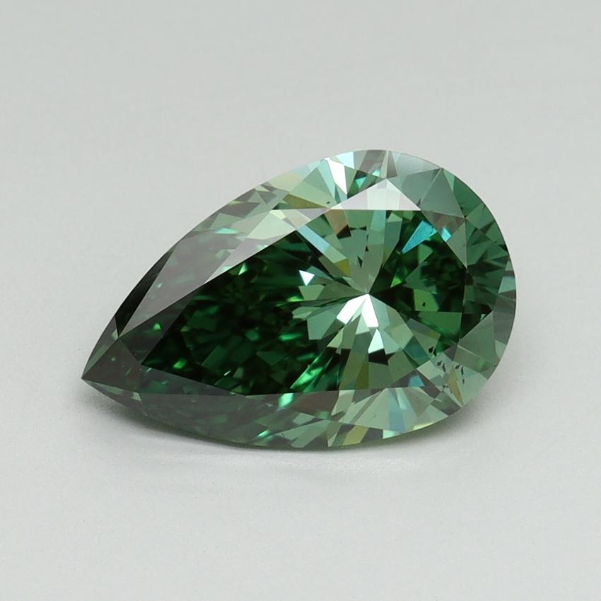 2.05 Ct. Fancy Vivid Green Pear Lab Grown Diamond