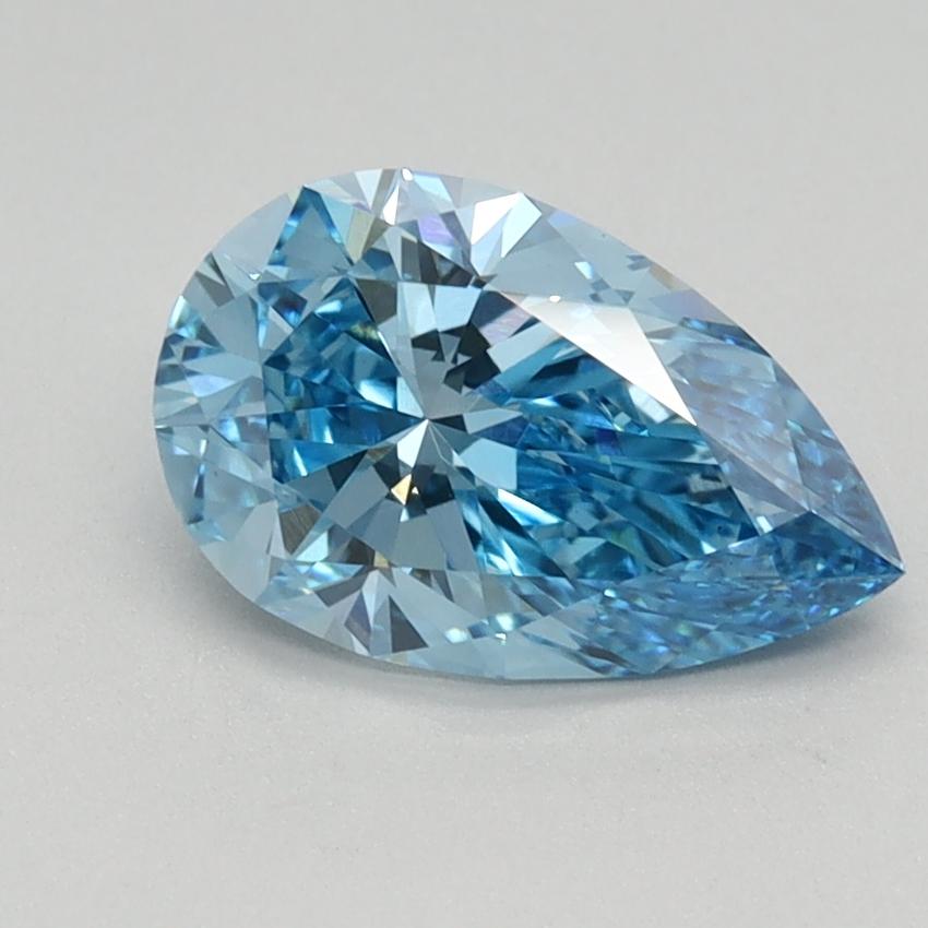 1.11 Ct. Fancy Vivid Blue Pear Lab Grown Diamond