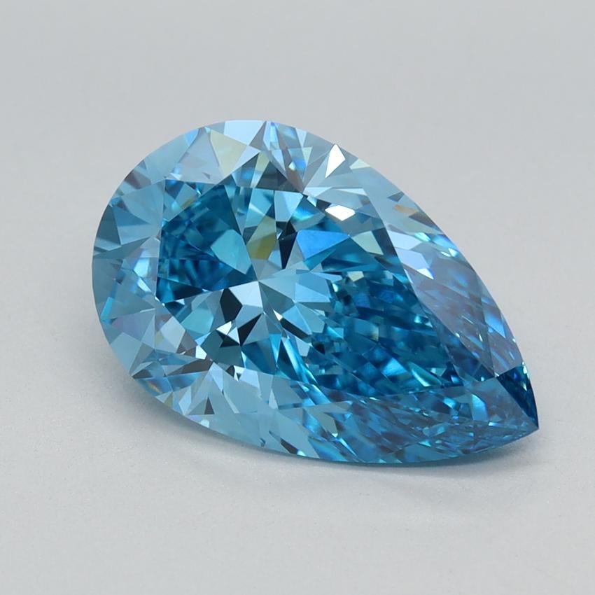 2.31 Ct. Fancy Vivid Blue Pear Lab Grown Diamond