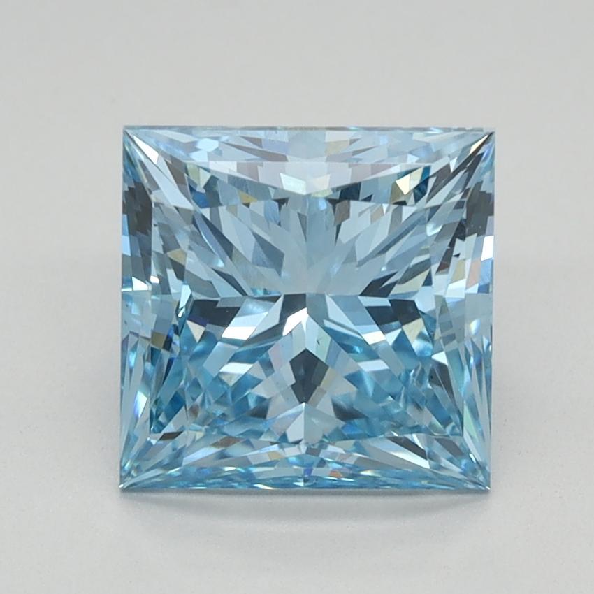 2.03 Ct. Fancy Vivid  Blue Princess Lab Grown Diamond