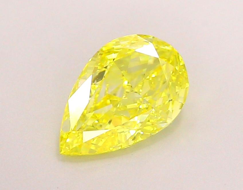 1.28 Ct. Fancy Vivid Yellow Pear Lab Grown Diamond