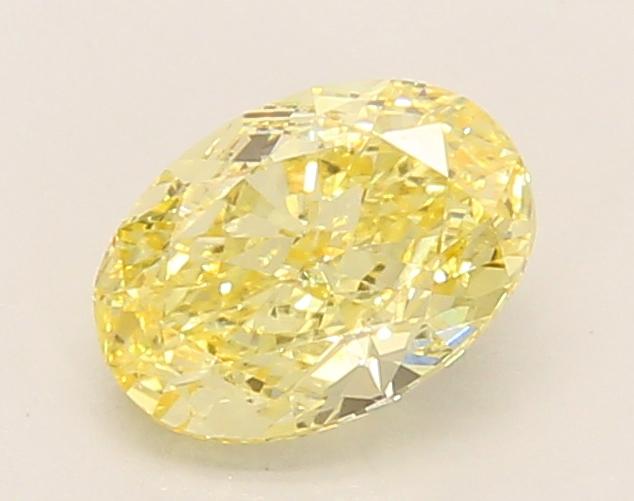 0.97 Ct. Fancy Intense Yellow Oval Lab Grown Diamond