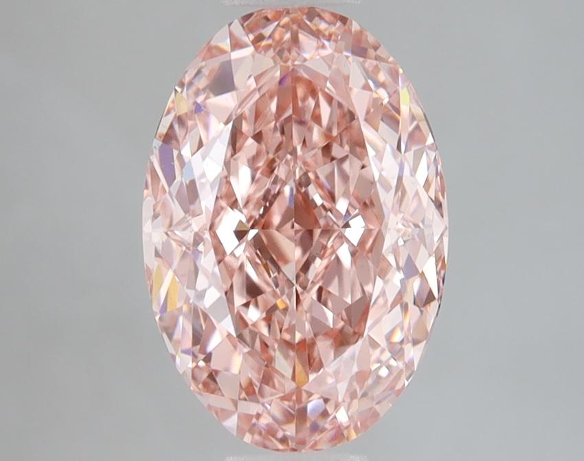 3.13 Ct. Fancy Vivid Pink Oval Lab Grown Diamond