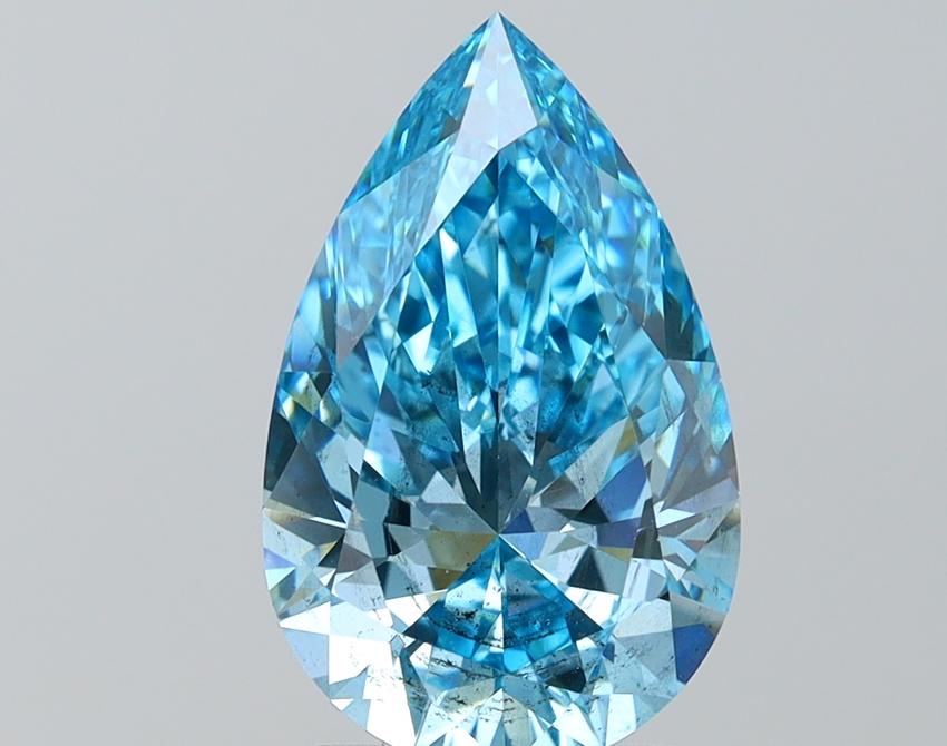 3.06 Ct. Fancy Vivid Blue Pear Lab Grown Diamond