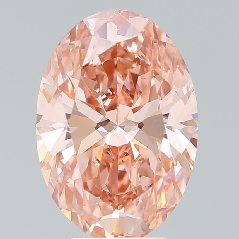5.70 Ct. Fancy Vivid Pink Oval Lab Grown Diamond