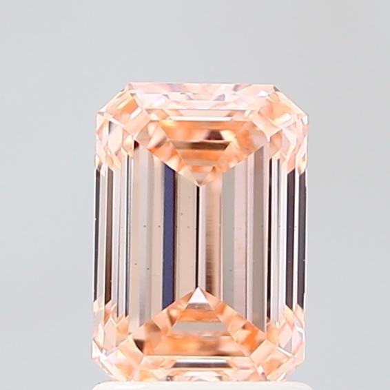 1.51 Ct. Fancy Intense Orangy Pink Emerald Lab Grown Diamond