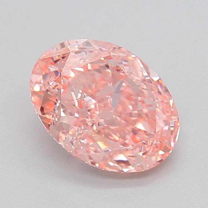 1.54 Ct. Fancy Vivid  Pink Oval Lab Grown Diamond