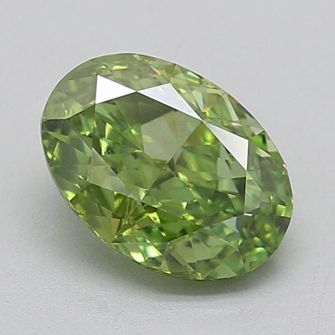 1.52 Ct. Fancy Vivid  Green Oval Lab Grown Diamond