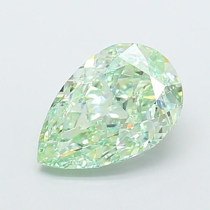 2.63 Ct. Fancy Vivid  Green Pear Lab Grown Diamond