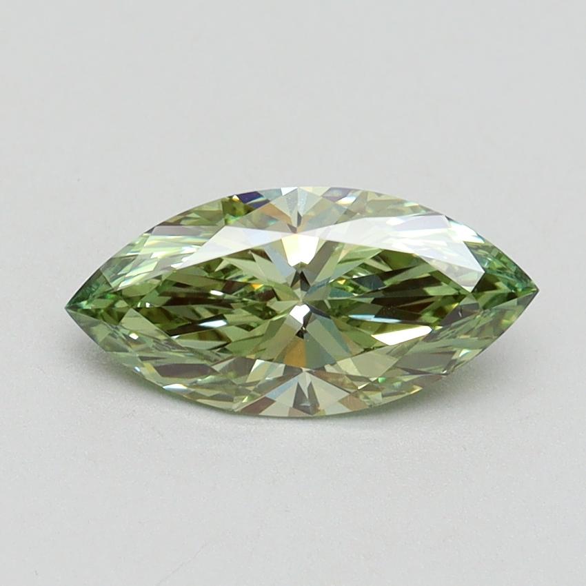 1.00 Ct. Fancy Vivid Green Marquise Lab Grown Diamond
