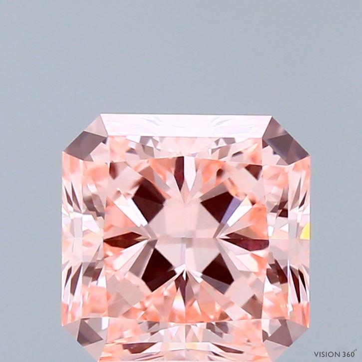 2.75 Ct. Fancy Vivid  Pink Radiant Lab Grown Diamond
