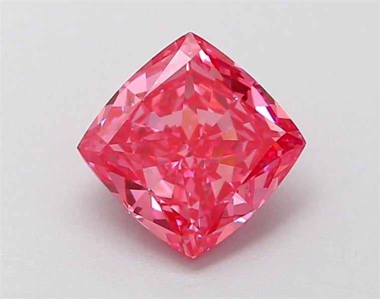 1.21 Ct. Fancy Vivid  Pink Cushion Lab Grown Diamond