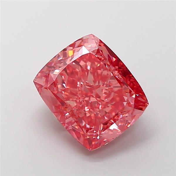 4.74 Ct. Fancy Vivid Pink Cushion Lab Grown Diamond