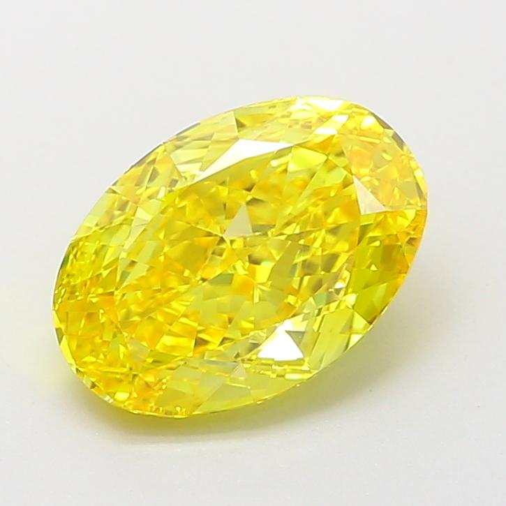 2.02 Ct. Fancy Vivid  Yellow Oval Lab Grown Diamond
