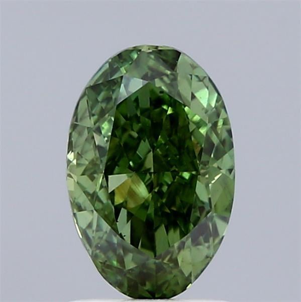 1.47 Ct. Fancy Vivid Green Oval Lab Grown Diamond