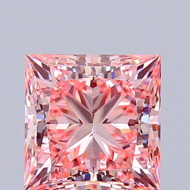 2.79 Ct. Fancy Vivid Pink Princess Lab Grown Diamond
