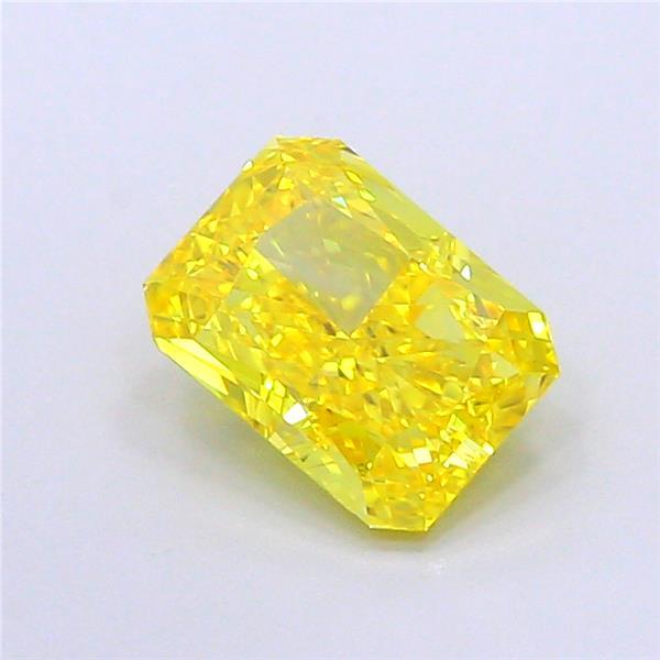 1.47 Ct. Fancy Vivid Yellow Radiant Lab Grown Diamond