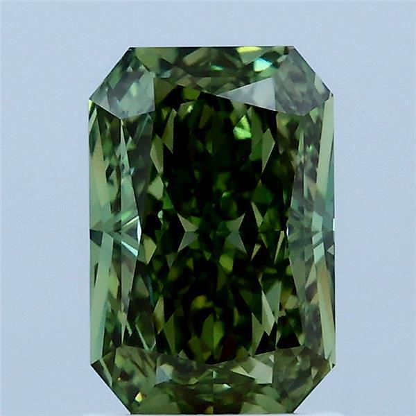 1.73 Ct. Fancy Vivid Green Radiant Lab Grown Diamond