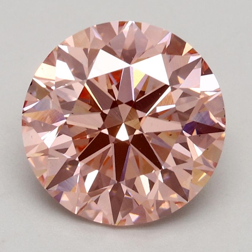 2.54 Ct. Fancy Intense Pink Round Lab Grown Diamond