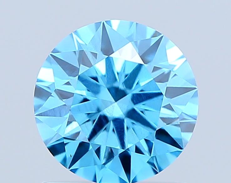 1.04 Ct. Fancy Vivid Blue Round Lab Grown Diamond