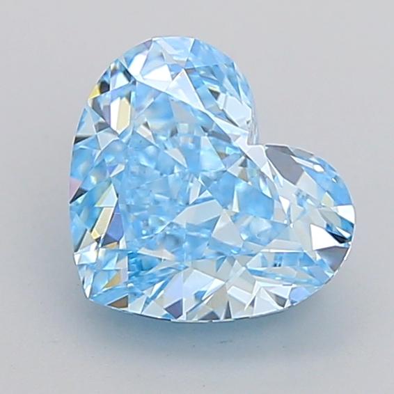 2.60 Ct. Fancy Vivid Blue Heart Lab Grown Diamond