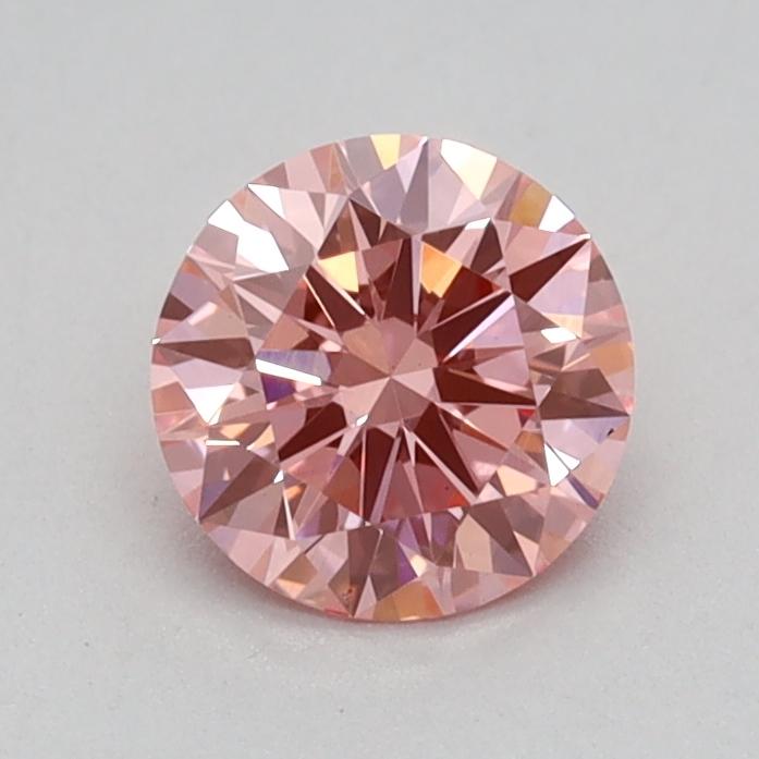 0.53 Ct. Fancy Vivid Pink Round Lab Grown Diamond