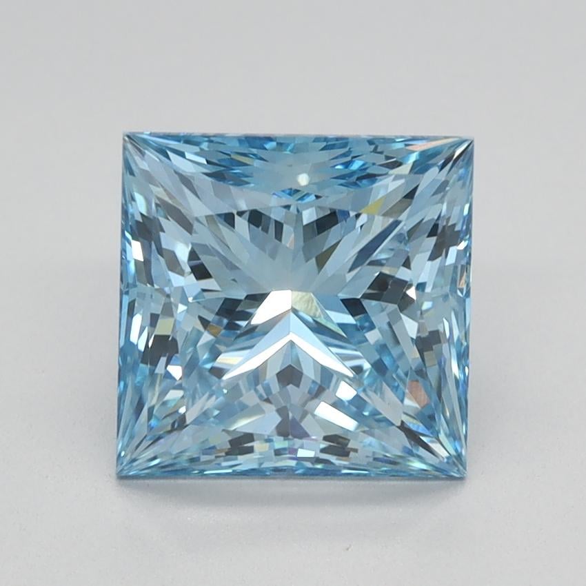 2.27 Ct. Fancy Vivid Blue Princess Lab Grown Diamond