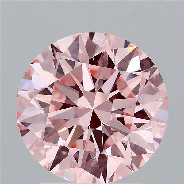 2.54 Ct. Fancy Vivid Pink Round Lab Grown Diamond