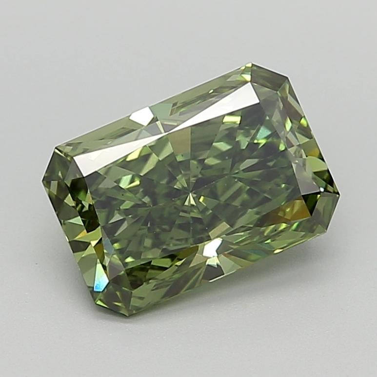 3.01 Ct. Fancy Vivid  Green Radiant Lab Grown Diamond