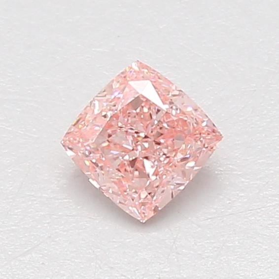 0.53 Ct. Fancy Vivid Pink Cushion Lab Grown Diamond