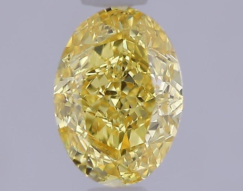 1.04 Ct. Fancy Intense  Yellow Oval Lab Grown Diamond