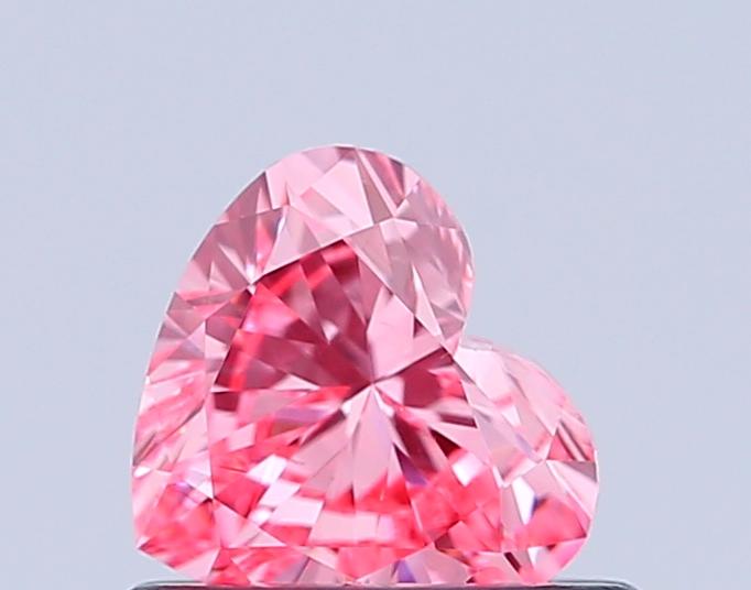 0.52 Ct. Fancy Vivid Pink Heart Lab Grown Diamond