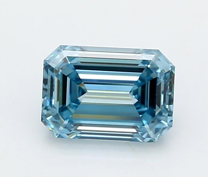 1.51 Ct. Fancy Vivid  Blue Emerald Lab Grown Diamond