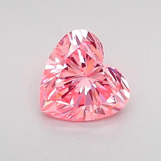 0.55 Ct. Fancy Vivid Pink Heart Lab Grown Diamond