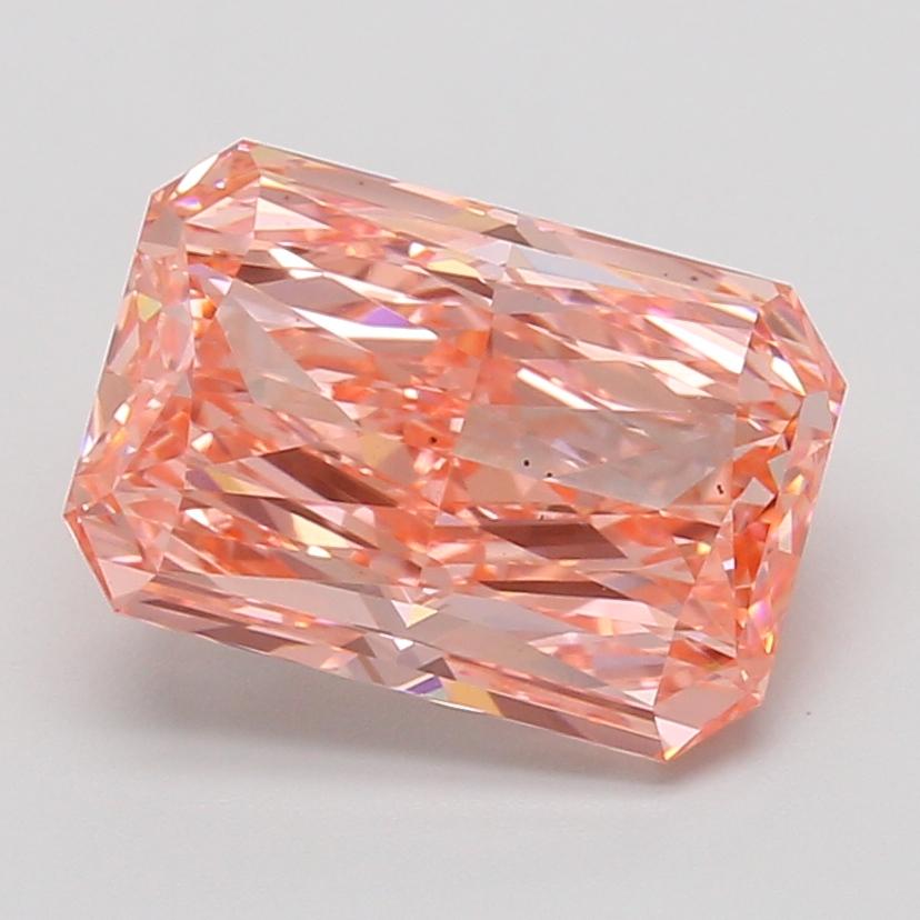 4.09 Ct. Fancy Vivid Pink Radiant Lab Grown Diamond