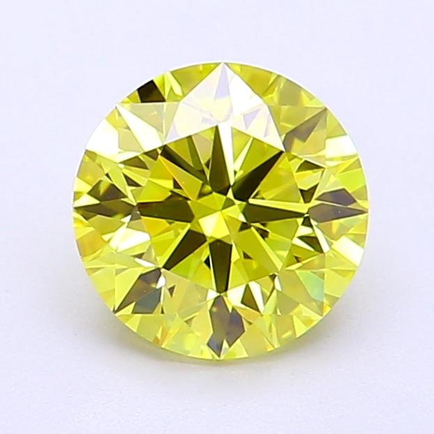 1.52 Ct. Fancy Vivid Yellow Round Lab Grown Diamond