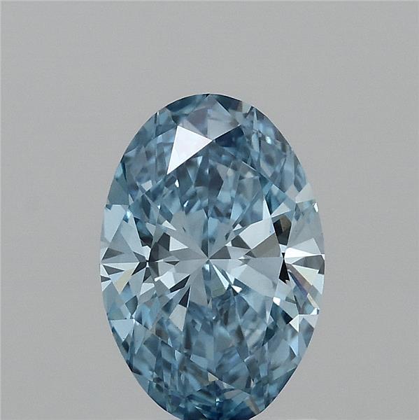 1.44 Ct. Fancy Vivid Blue Oval Lab Grown Diamond