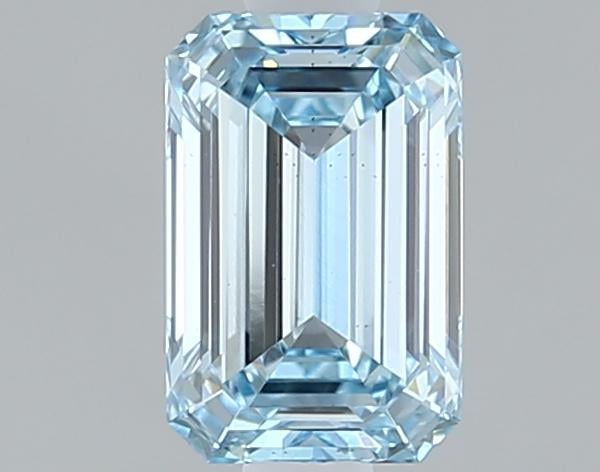 1.04 Ct. Fancy Intense Blue Emerald Lab Grown Diamond