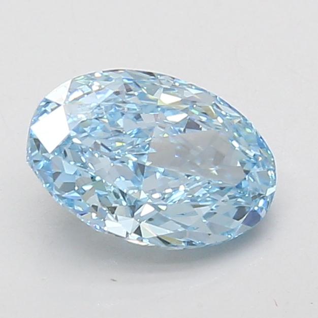 1.55 Ct. Fancy Vivid Blue Oval Lab Grown Diamond